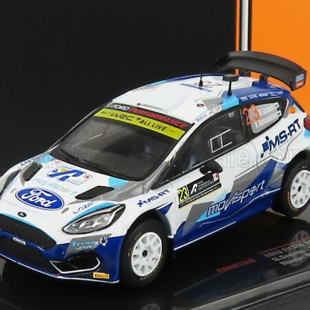 IXO-MODELS 1/43 FORD ENGLAND | FIESTA R5 MKII N 23 WINNER WRC2 RALLY ACROPOLIS 2021 N.GRYAZIN - K.ALEKSANDROV | WHITE BLUE