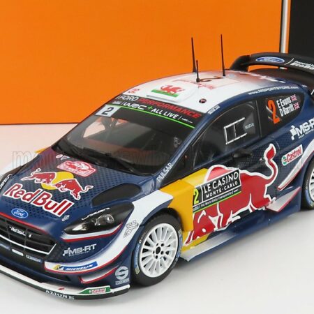 IXO-MODELS 1/24 FORD ENGLAND | FIESTA WRC RED BULL N 2 RALLY MONTECARLO 2018 E.EVANS - D.BARRIT | BLUE YELLOW RED