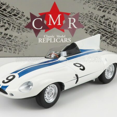 CMR 1/18 JAGUAR | D-TYPE 3.4L TEAM BRIGGS CUNNINGHAM N 9 24h LE MANS 1955 P.WALTERS - W.SPEAR | WHITE BLUE