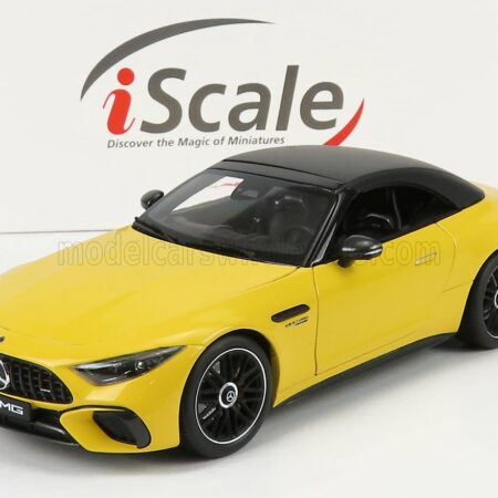 I-SCALE 1/18 MERCEDES BENZ | SL-CLASS SL63 AMG (R232) 4MATIC CABRIOLET SPIDER 2022 | SUN YELLOW