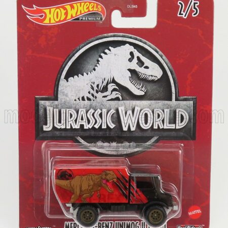 MATTEL HOT WHEELS 1/64 MERCEDES BENZ | UNIMOG U1300L TRUCK - JURASSIC WORLD | BLACK RED