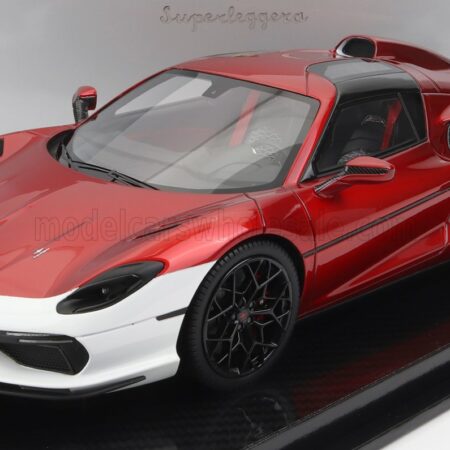 TECNOMODEL 1/18 TOURING | SUPERLEGGERA ARESE RH95 (CHASSIS AND ENGINE F-12) 2021 | RED MET - GLOSS WHITE