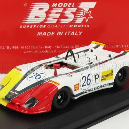 BEST-MODEL 1/43 PORSCHE | 908/2 FLUNDER SPIDER N 26 TARGA FLORIO 1970 G.LARROUSSE - R.LINS | WHITE RED YELLOW