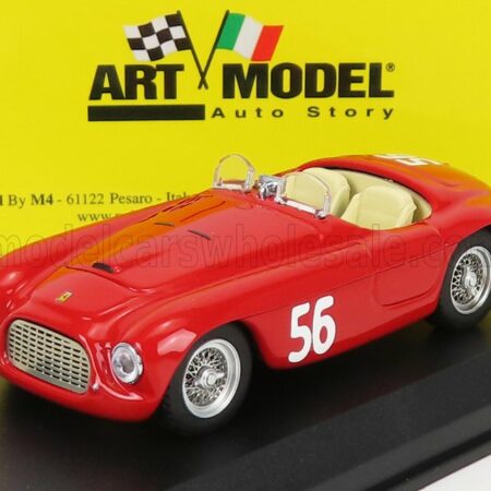 ART-MODEL 1/43 FERRARI | 166MM BARCHETTA SPIDER N 56 WINNER VERMICINO - ROCCA DI PAPA 1949 G.MARZOTTO | RED