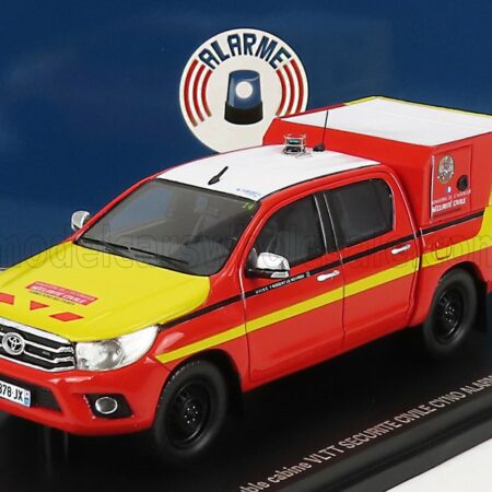 ALARME 1/43 TOYOTA | HI-LUX PICK-UP DOUBLE CABINE CLOSED VLTT SECURITE CIVILE CYNO 2011 | RED WHITE YELLOW