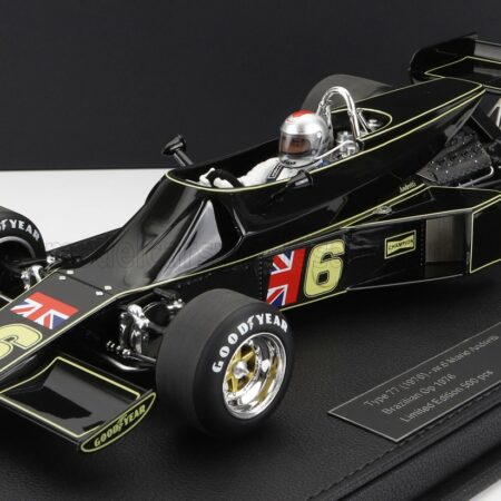 GP-REPLICAS 1/18 LOTUS | F1 77 JOHN PLAYER TEAM LOTUS N 6 BRAZILIAN GP (with pilot figure) 1976 MARIO ANDRETTI | JPS BLACK GOLD