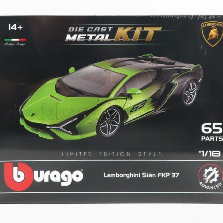 BURAGO 1/18 LAMBORGHINI | SIAN FKP 63 HYBRID 2020 | GREEN BLACK