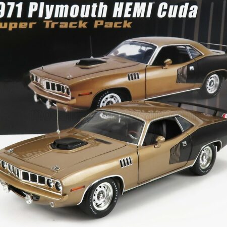 ACME-MODELS 1/18 PLYMOUTH | BARRACUDA HEMI COUPE SUPER TRACK PACK 1971 | GOLD GLACK