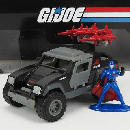 JADA 1/32 JEEP | COMMANDER 1996 WITH G.I.JOE FIGURE | GREY BLACK