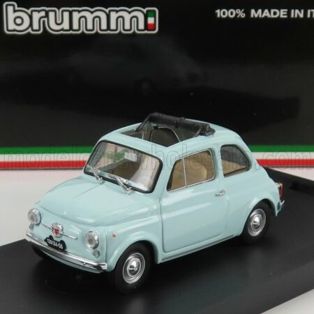 BRUMM 1/43 FIAT | 500F TETTO APERTO - OPEN 1965 | AZZURRO ACQUAMARINA