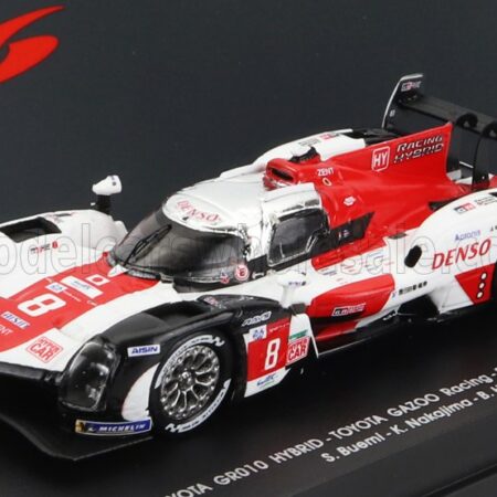 SPARK-MODEL 1/87 TOYOTA | GR010 3.5L V6 TWIN TURBO HYBRID TEAM GAZOO RACING N 8 2nd 24h LE MANS 2021 S.BUEMI - N.NAKAJIMA - B.HARTLEY | WHITE RED