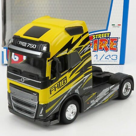 BURAGO 1/43 VOLVO | FH16 750 TRACTOR TRUCK 2-ASSI 2020 | YELLOW GREY