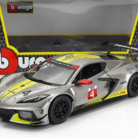 BURAGO 1/24 CHEVROLET | C8.R 6.2L V8 TEAM CORVETTE RACING N 4 RACING 2021 | GREY YELLOW