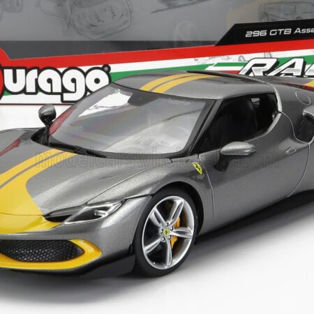 BURAGO 1/18 FERRARI | 296 GTB ASSETTO FIORANO 2022 | GREY YELLOW