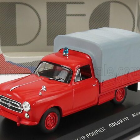 ODEON 1/43 PEUGEOT | 403 PICK-UP CLOSED SAPEURS POMPIERS 1967 | RED GREY