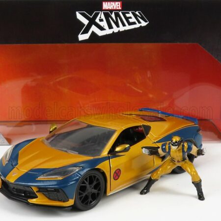 JADA 1/24 CHEVROLET | CORVETTE 2020 - MARVEL X-MEN WOLVERINE | GOLD BLUE