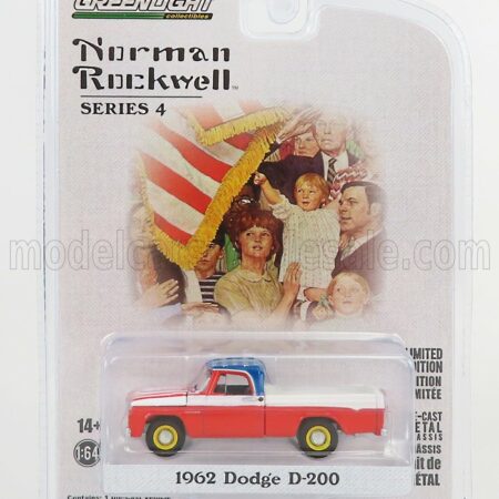 GREENLIGHT 1/64 DODGE | D-200 PICK-UP 1962 | RED WHITE BLUE