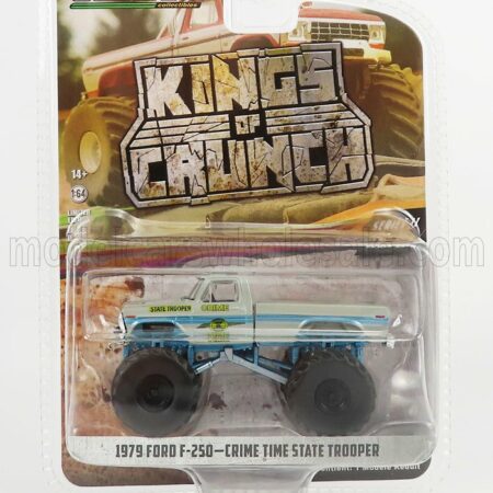 GREENLIGHT 1/64 FORD USA | F-250 PICK-UP BIGFOOT MONSTER TRUCK CRIME TIMESTATE TROOPER 1979 | GREY