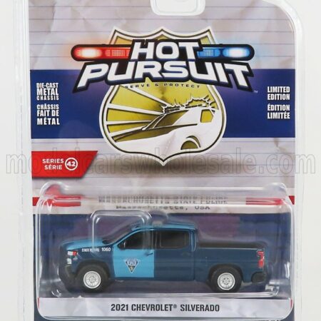 GREENLIGHT 1/64 CHEVROLET | SILVERADO PICK-UP POLICE 2021 | 2 TONE BLUE