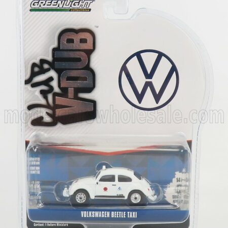 GREENLIGHT 1/64 VOLKSWAGEN | BEETLE MAGGIOLINO TAXI 1951 | WHITE