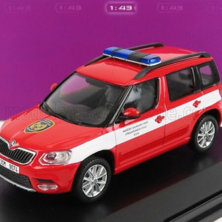 ABREX 1/43 SKODA | YETI SUV FACELIFT (RESTYLING) FIRE ENGINE 2013 | RED WHITE