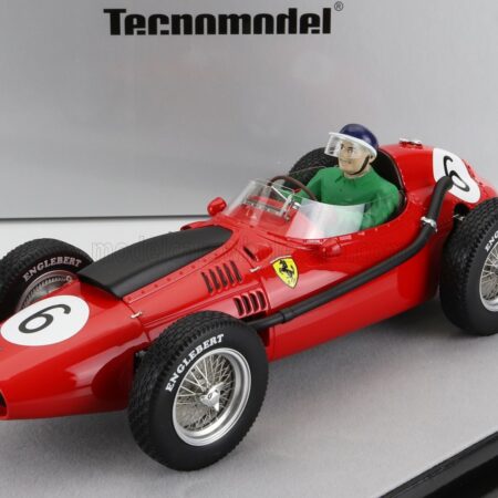 TECNOMODEL 1/18 FERRARI | F1 DINO 246 N 6 MAROCCO GP MIKE HAWTHORN (with pilot figure) 1958 WORLD CHAMPION | RED