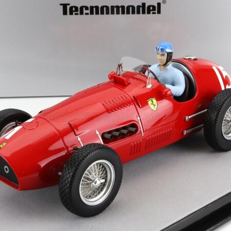 TECNOMODEL 1/18 FERRARI | F1  500 F2 N 15 WINNER BRITISH GP ALBERTO ASCARI (with pilot figure) 1952 WORLD CHAMPION | RED