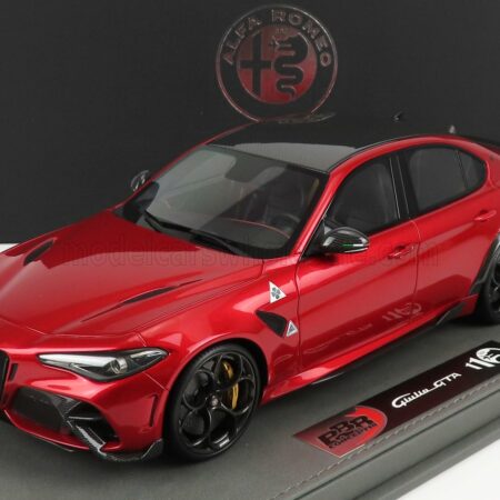 BBR-MODELS 1/18 ALFA ROMEO | GIULIA GTA 2020 - CON VETRINA - WITH SHOWCASE | ROSSO GTA - RED MET