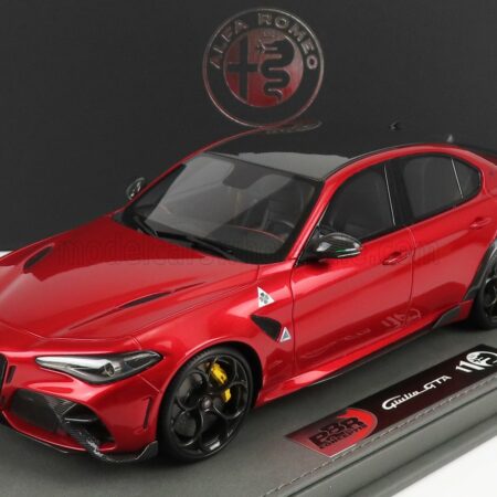 BBR-MODELS 1/18 ALFA ROMEO | GIULIA GTA 2020 - CON VETRINA - WITH SHOWCASE | ROSSO GTA - RED MET