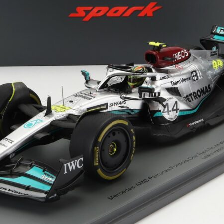 SPARK-MODEL 1/18 MERCEDES GP | F1 W13E TEAM MERCEDES-AMG PETRONAS F1 N 44 BELGIUM GP 2022 LEWIS HAMILTON - CON VETRINA - WITH SHOWCASE | SILVER GREEN