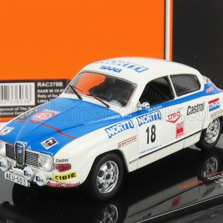 IXO-MODELS 1/43 SAAB | 96 V4 N 18 RALLY 1000 LAKES 1976 J.VILKAS - J.SOINI | WHITE BLUE