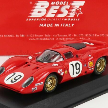 BEST-MODEL 1/43 FERRARI | 312P 3.0L V12 COUPE TEAM SEFAC N 19 24h LE MANS 1969 C.AMON – P.SCHETTY | RED