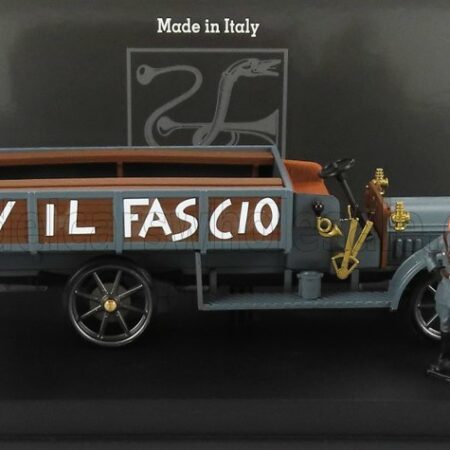 RIO-MODELS 1/43 FIAT | 18BL TRUCK - W IL FASCIO - LA MARCIA SU ROMA 22 OTTOBRE 1922 WITH FIGURES | MILITARY GREY