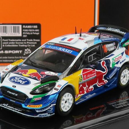 IXO-MODELS 1/43 FORD ENGLAND | FIESTA WRC N 16 RALLY PORTOGALLO 2021 A.FOURMAUX - R.JAMOUL | WHITE BLUE YELLOW RED