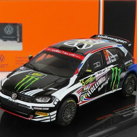 IXO-MODELS 1/43 VOLKSWAGEN | POLO GTi R5 N 55 RALLY WALES 2019 P.SOLBERG - P.MILLS | WHITE BLACK BLUE