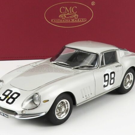 CMC 1/18 FERRARI | 275 GTB/C COMPETIZIONE ch.9051 N 98 500km MUGELLO 1966 R.SINIBALDI - M.GRANA | SILVER