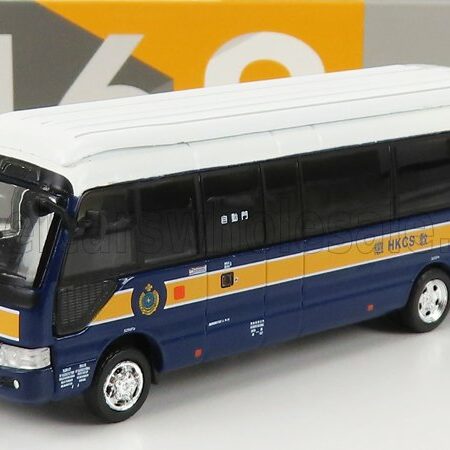 TINY TOYS 1/76 TOYOTA | COASTER B59 AUTOBUS 2010 | BLUE YELLOW WHITE