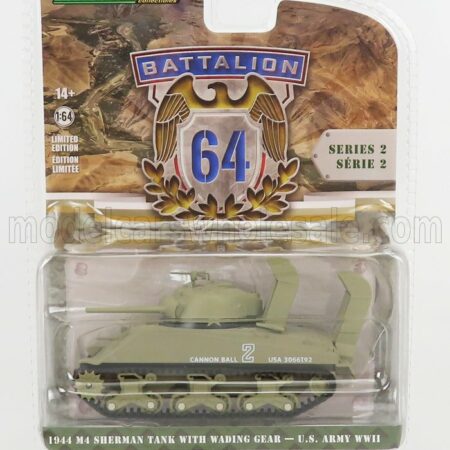 GREENLIGHT 1/64 TANK | M4 SHERMAN USA ARMY WORLD WAR II 1944 | MILITARY SAND