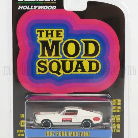 GREENLIGHT 1/64 FORD USA | MUSTANG COUPE N 55 1967 - THE MOD SQUAD | WHITE