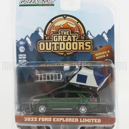 GREENLIGHT 1/64 FORD USA | EXPLORER LIMITED 2022 - THE GREAT OUTDOORS | GREEN