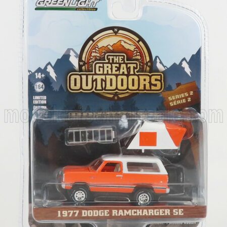 GREENLIGHT 1/64 DODGE | RAMCHARGER SE 1977 - THE GREAT OUTDOORS | ORANGE WHITE