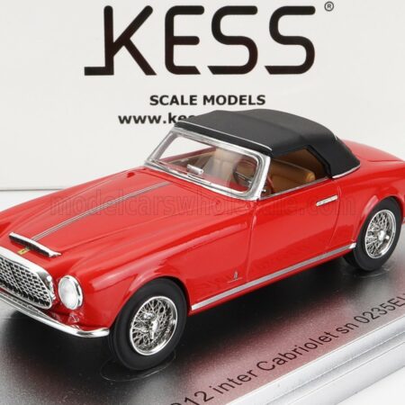 KESS-MODEL 1/43 FERRARI | 212 INTER sn0235EU CABRIOLET CLOSED 1952 | RED BLACK