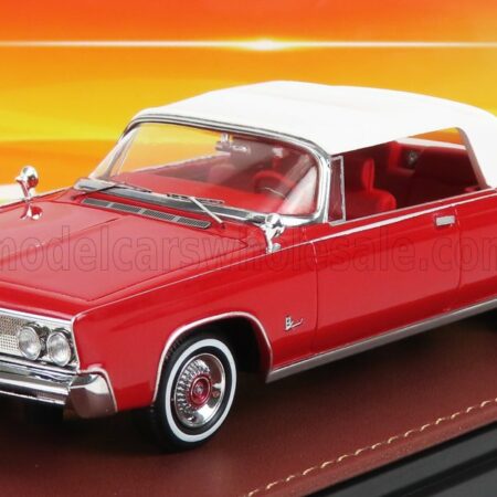 GLM-MODELS 1/43 IMPERIAL | CROWN CONVERTIBLE SOFT-TOP CLOSED 1964 | RED WHITE