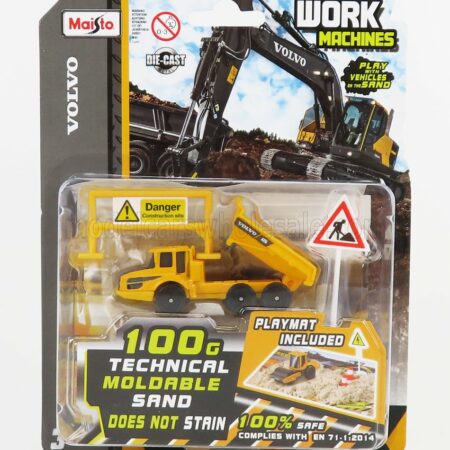 MAISTO 1/64 VOLVO | A25G TRUCK CASSONE RIBALTABILE 2010 | YELLOW BLACK