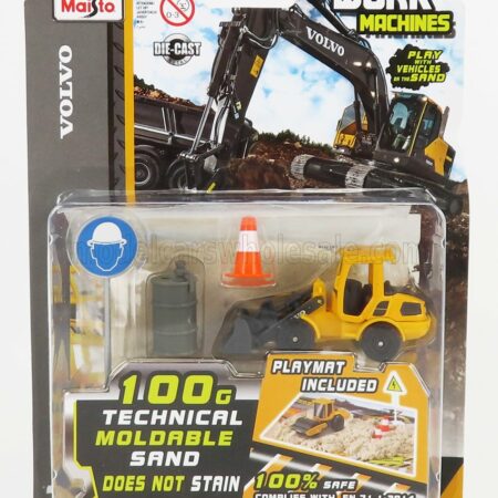 MAISTO 1/64 VOLVO | L25H RUSPA GOMMATA TRACTOR 2010 - SCRAPER | YELLOW BLACK