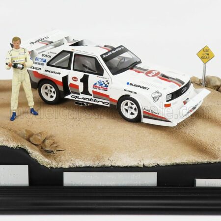 AUTOART 1/18 AUDI | QUATTRO SPORT S1 N 1 WINNER RALLY PIKES PEAK HILL CLIMB 1987 W.ROHRL - WITH FIGURE | YELLOW WHITE RED