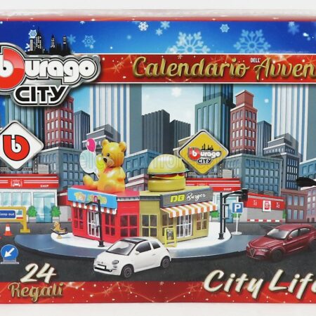 BURAGO 1/43 ACCESSORIES | DIORAMA - CALENDARIO DELL'AVVENTO - SET CITY LIFE | /