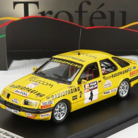 TROFEU 1/43 FORD ENGLAND | SIERRA XR4 N 4 RALLY WELSH 1987 M.LOVELL - R.FREEMAN | YELLOW
