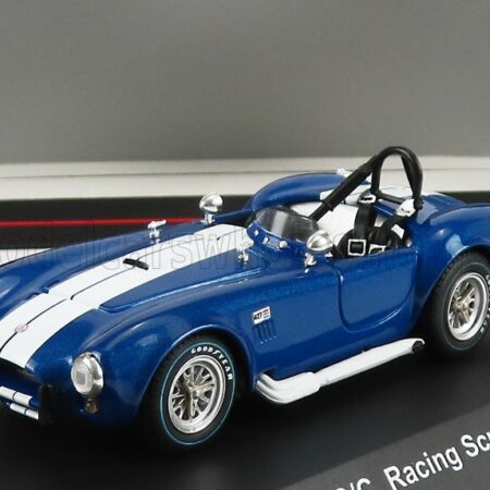 KYOSHO 1/43 FORD USA | SHELBY COBRA 427/SC SPIDER RACING SCREEN 1965 | BLUE MET WHITE