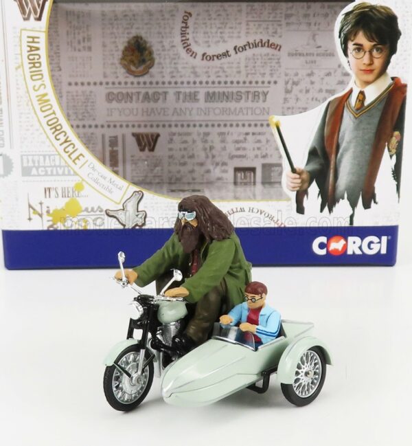 CORGI 1/36 MOTORCYCLE | HAGRID'S SIDECAR HARRY POTTER - MOVIE | VERY LIGHT GREEN